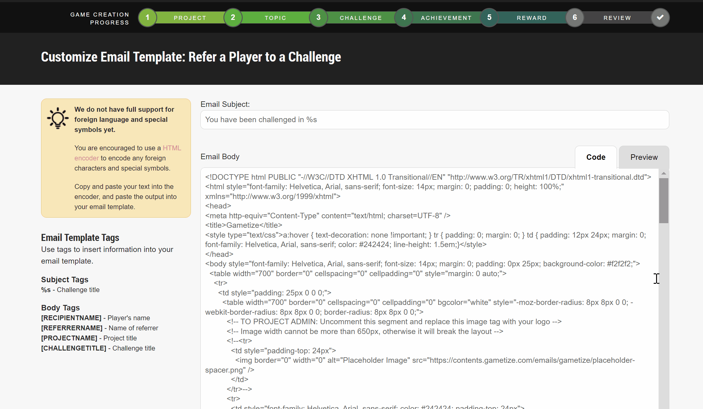 Editing Email Template - Refer a Player to a Challenge.gif