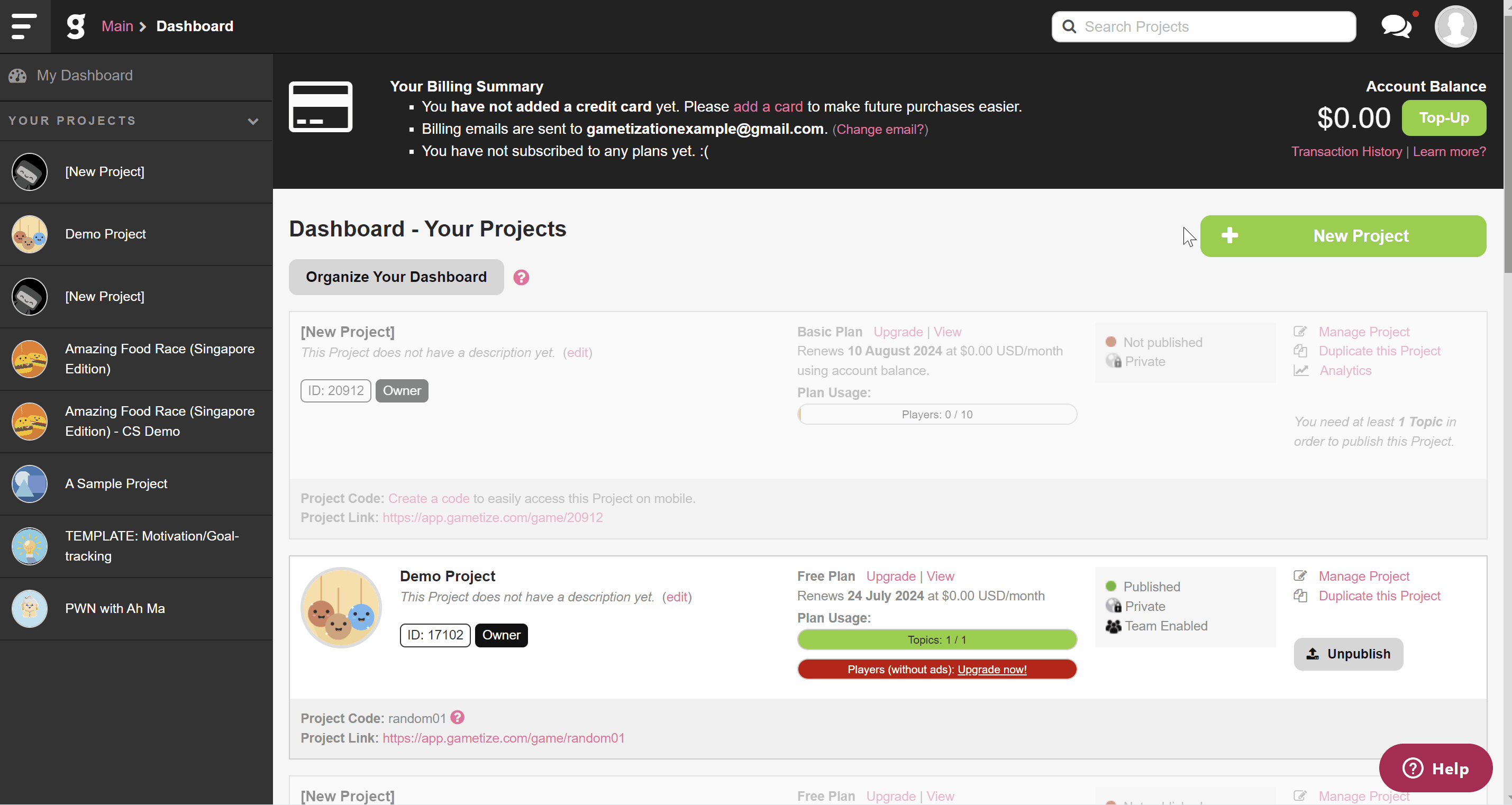 Creating a new blank Project.gif